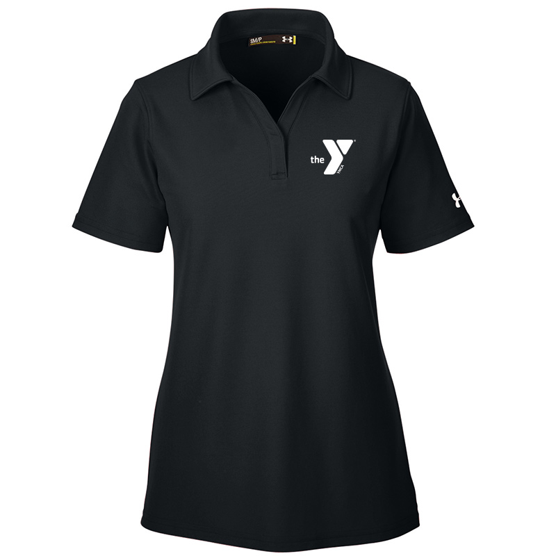 Y  Under Armour Ladies' Corp Performance Polo - Blcak
