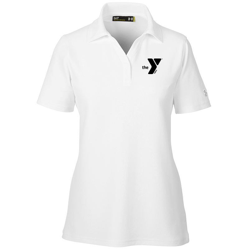 Y  Under Armour Ladies' Corp Performance Polo - White